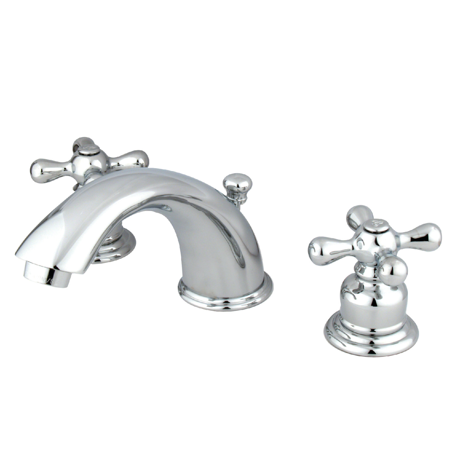Traditional 2-Handle Three-Hole Deck Mounted Widespread Bathroom Faucet with Plastic Pop-Up in Polished Chrome Finish