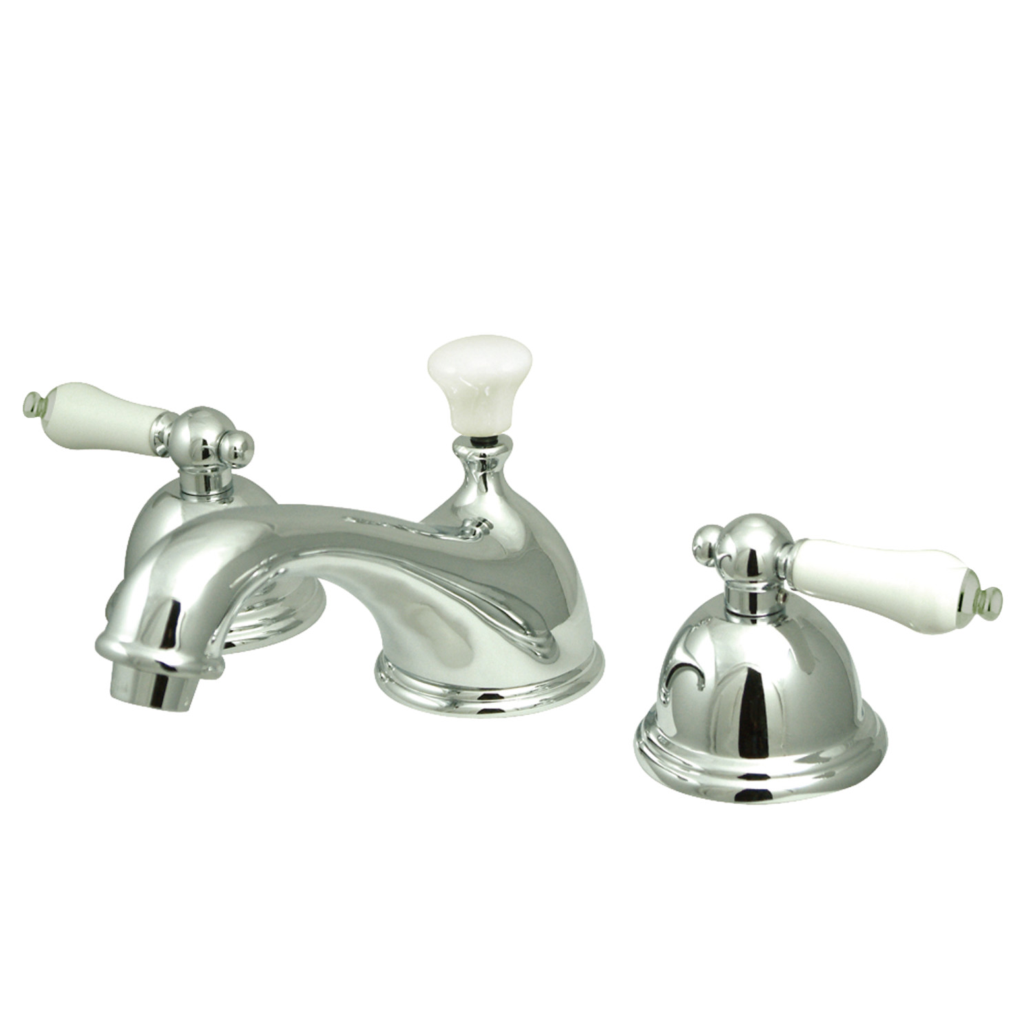 Traditional Dual Lever 2-Handle 3-Hole Deck Mounted Widespread Bathroom Faucet with Brass Pop-Up Polished Chrome