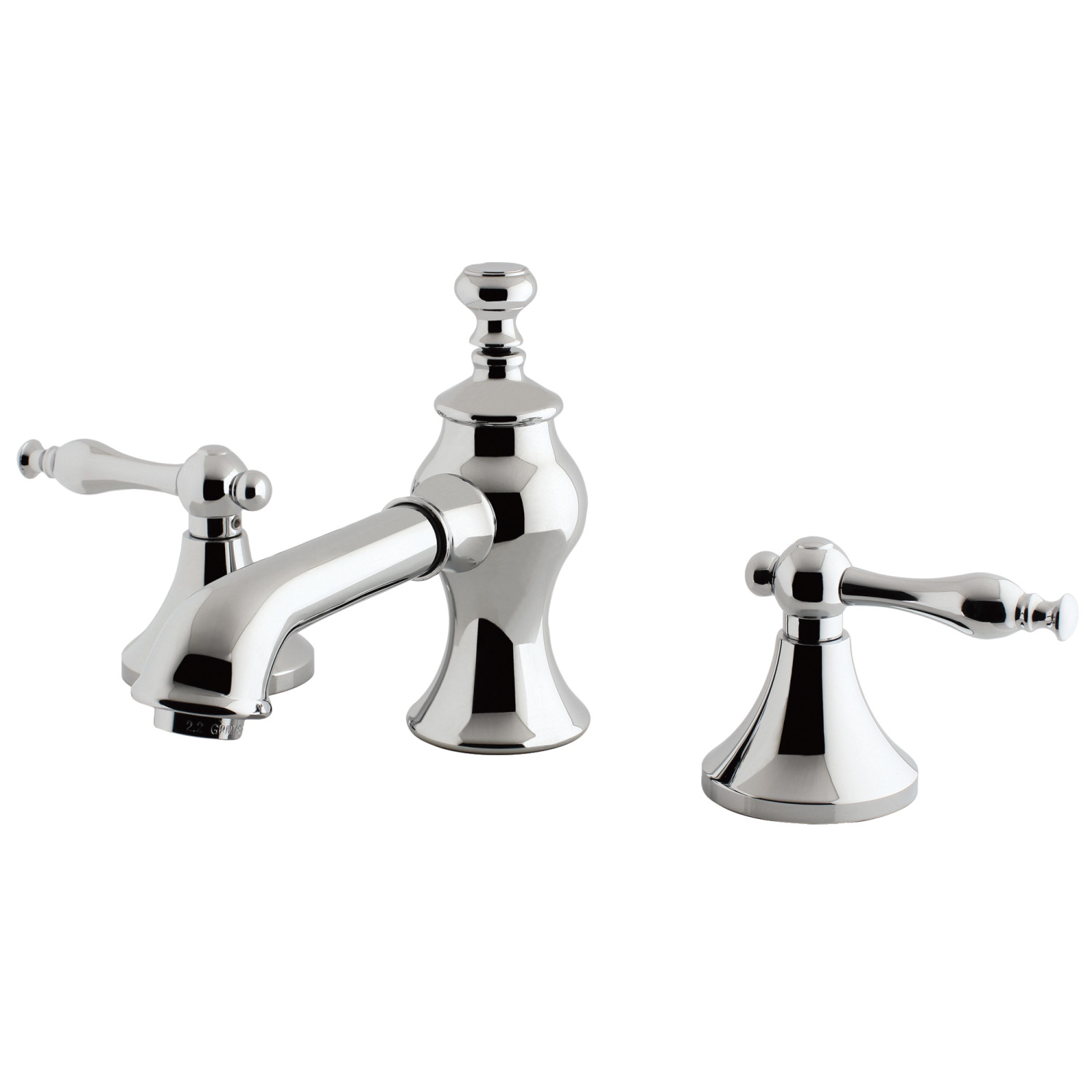 Traditional Dual Lever 2-Handle 3-Hole Deck Mounted Widespread Bathroom Faucet with Brass Pop-Up in Polished Chrome