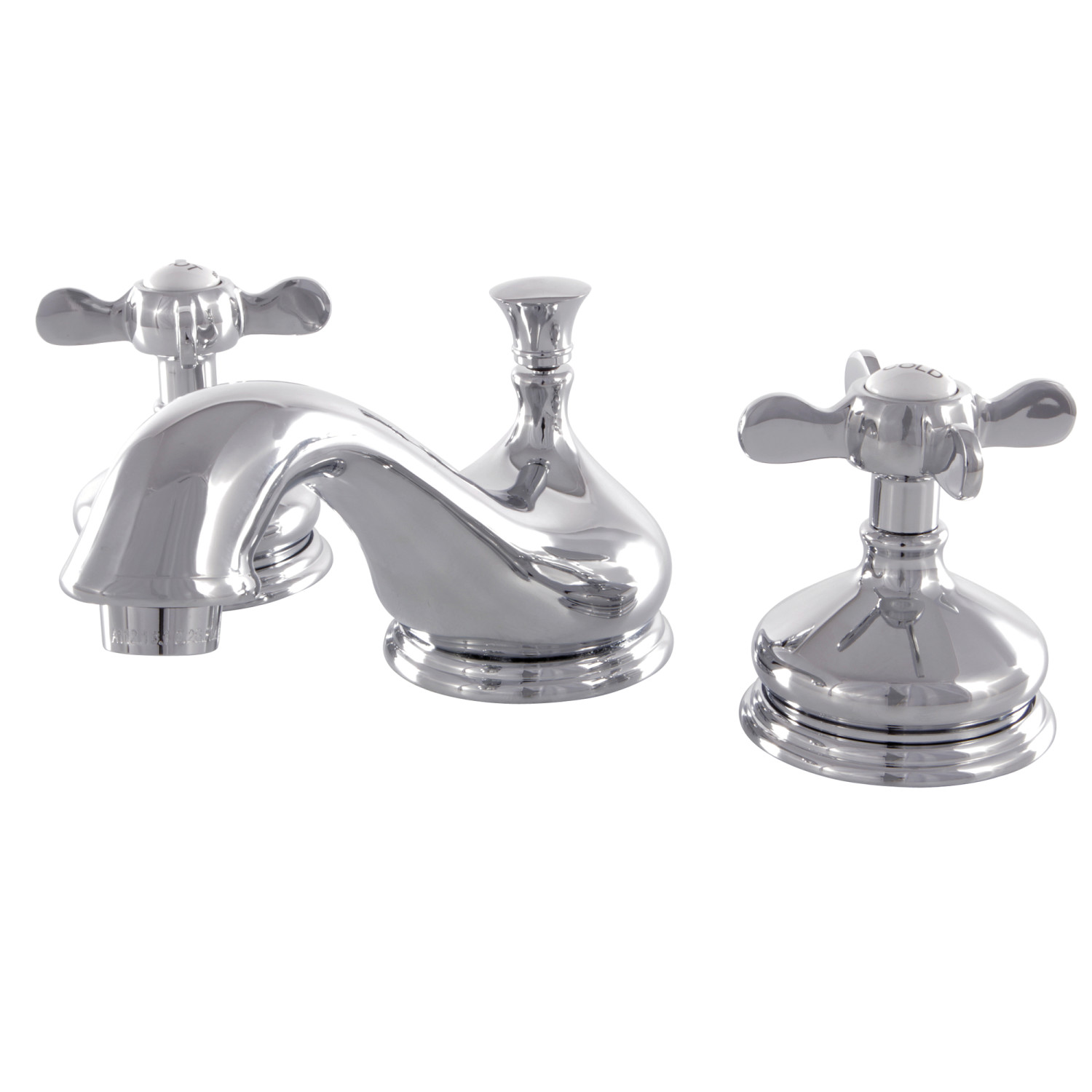 Traditional 2-Handle Three-Hole Deck Mounted Widespread Bathroom Faucet with Brass Pop-Up in Polished Chrome with 7 Finish Options