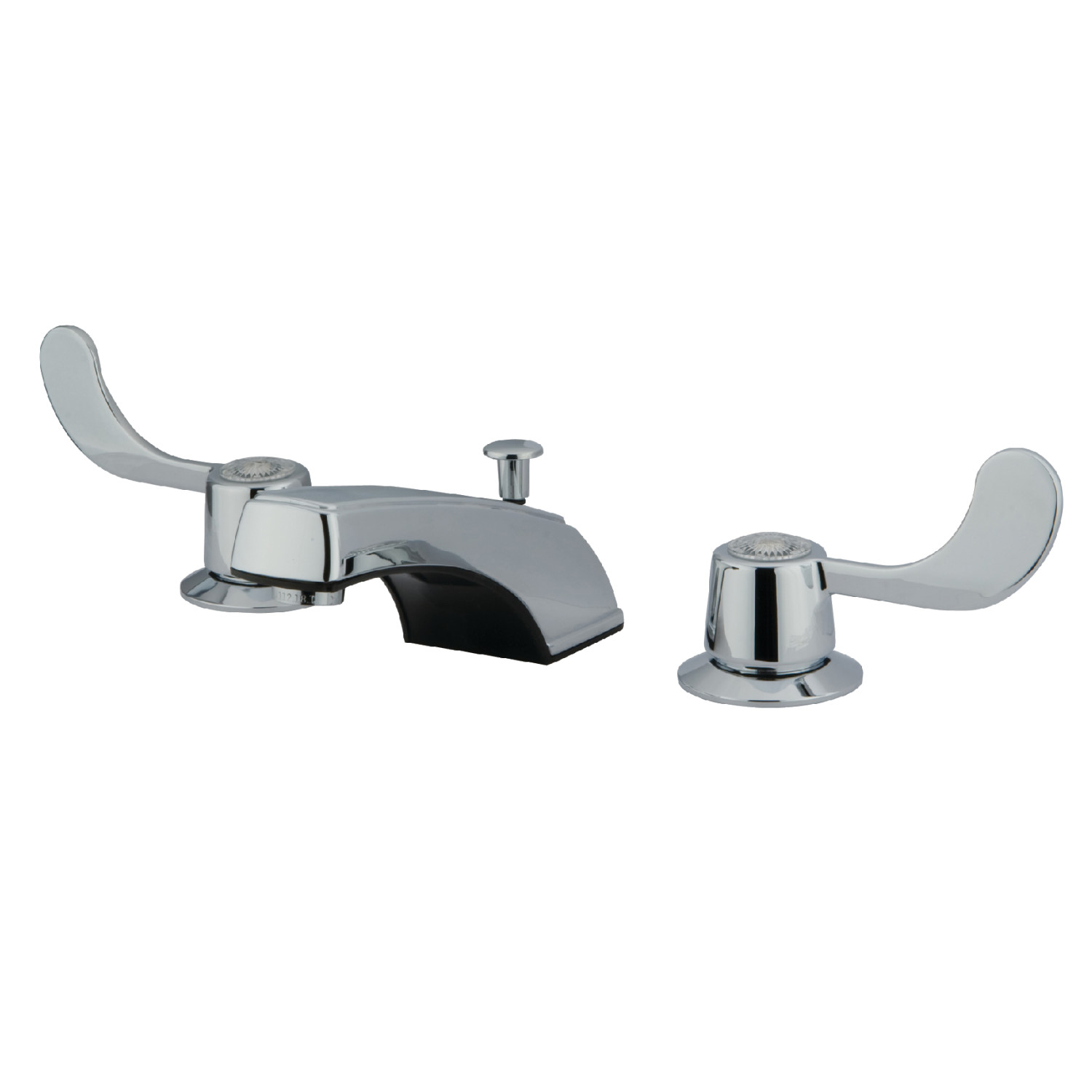 Traditional Two-Handle 3-Hole Deck Mounted Widespread Bathroom Faucet with Plastic Pop-Up Polished Chrome Finish