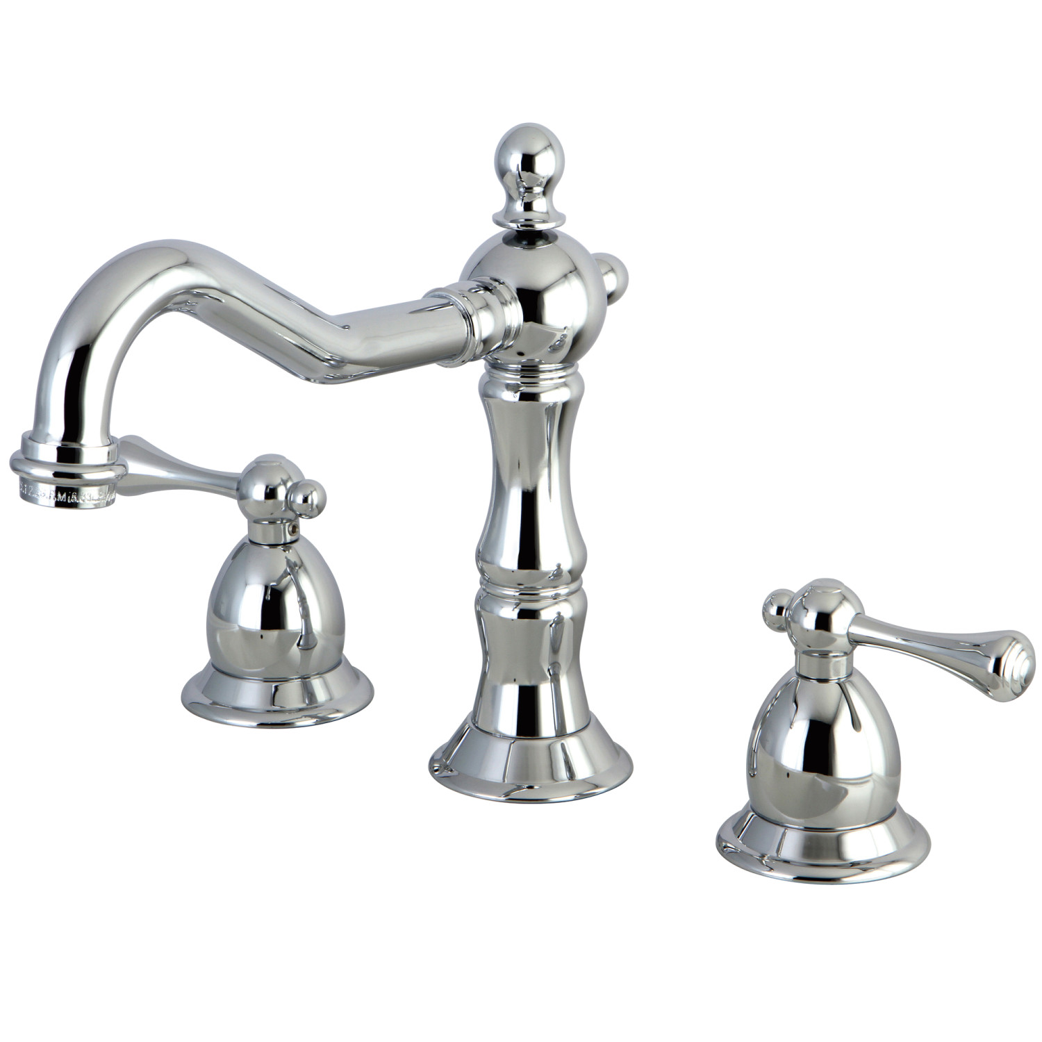 Traditional Two-Handle 3-Hole Deck Mounted Widespread Bathroom Faucet Brass Pop-Up in Polished Chrome with 4 Finish Options