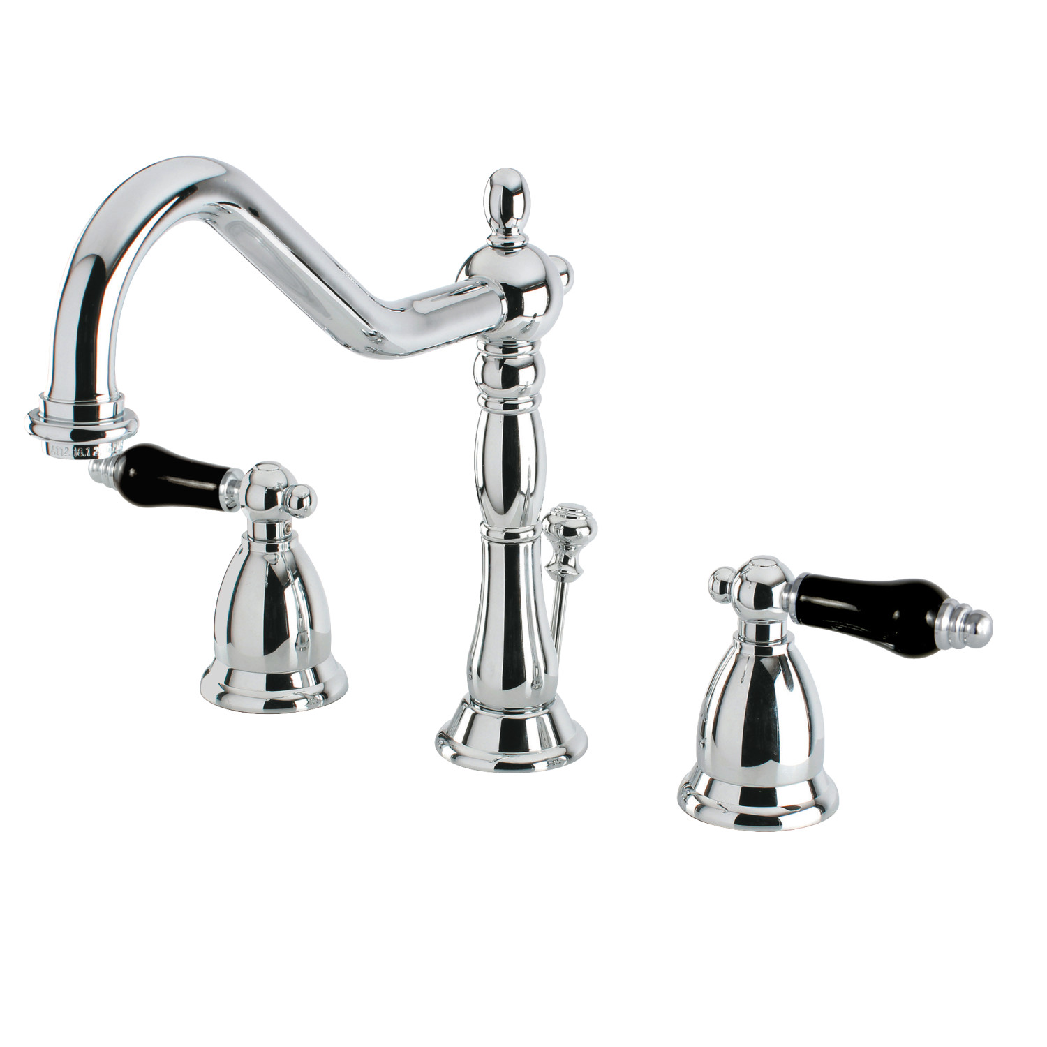 Traditional Two-Handle 3-Hole Deck Mounted Widespread Bathroom Faucet with Brass Pop-Up in Polished Chrome Finish with 4 Color Options