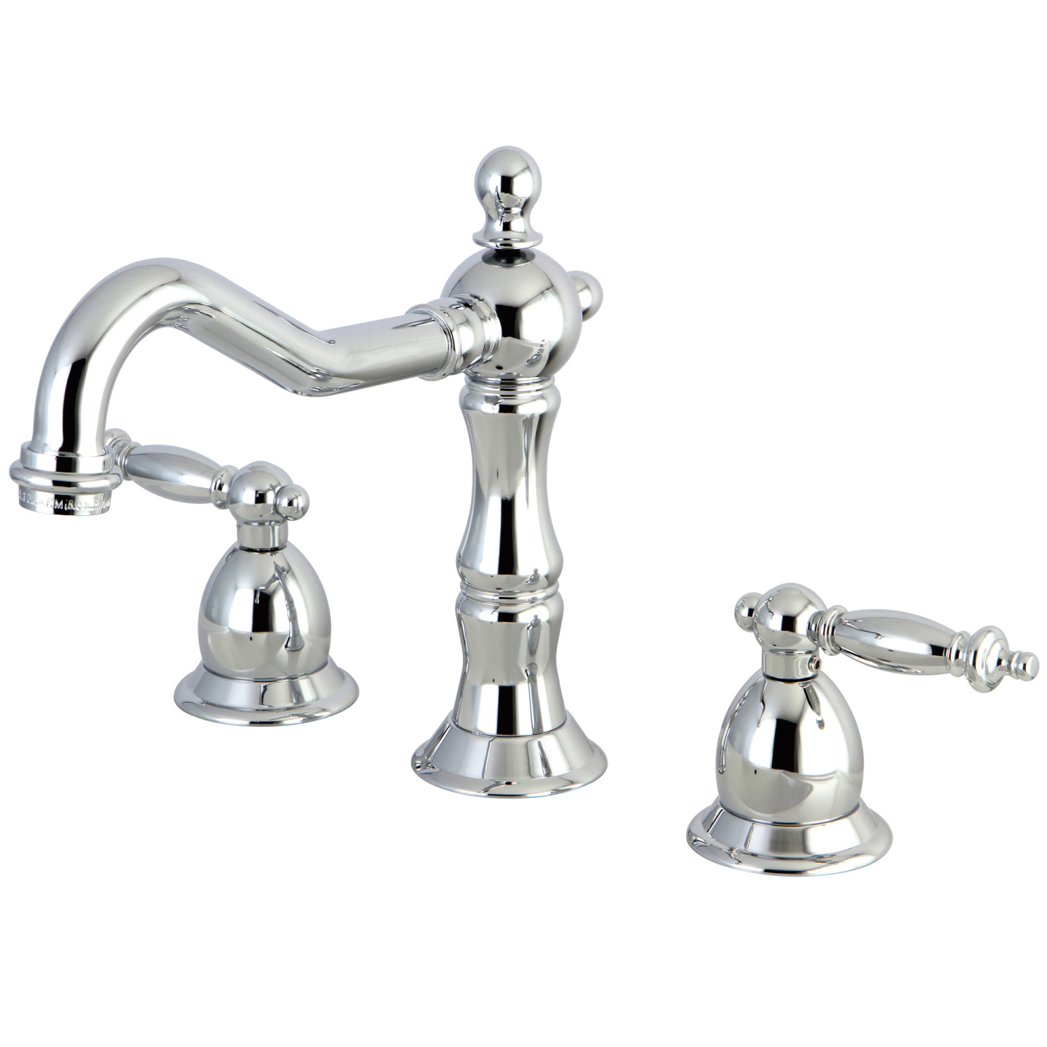 Traditional 2-Handle 3-Hole Deck Mounted Widespread Bathroom Faucet with Brass Pop-Up in Polished Chrome with 4 Finish Option