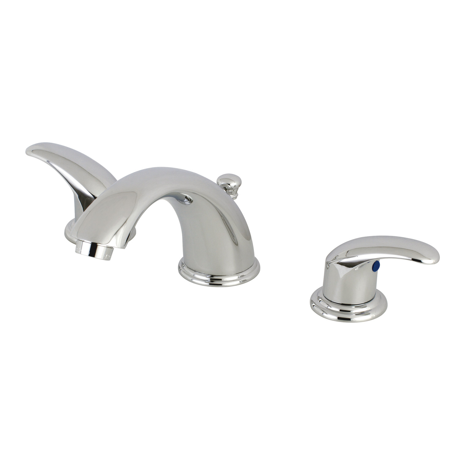 Traditional 2-Handle Three-Hole Deck Mounted Widespread Bathroom Faucet with Plastic Pop-Up in Polished Chrome Color