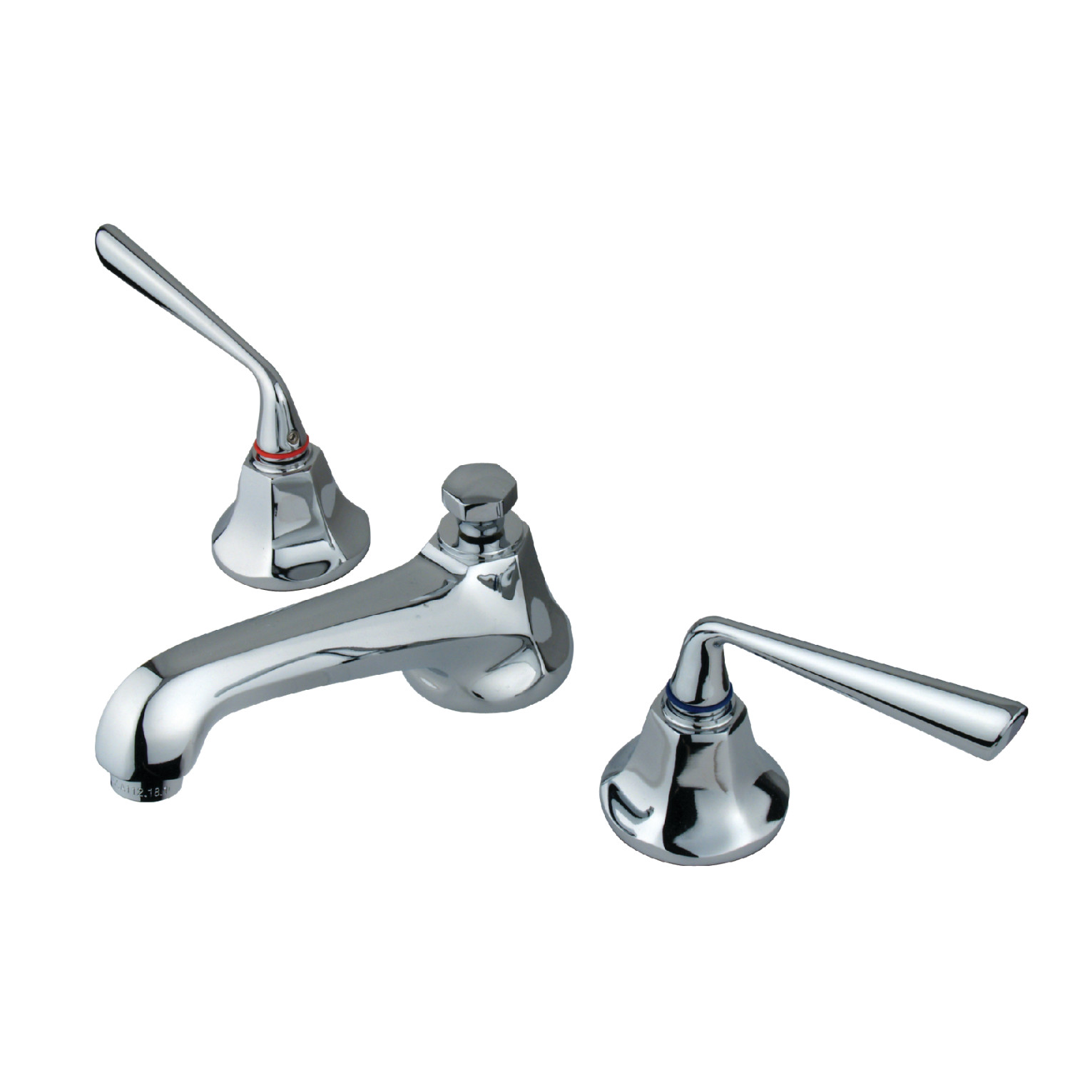 Modern 2-Handle 3-Hole Deck Mounted Widespread Bathroom Faucet with Brass Pop-Up in Polished Chrome with 4 Color Options