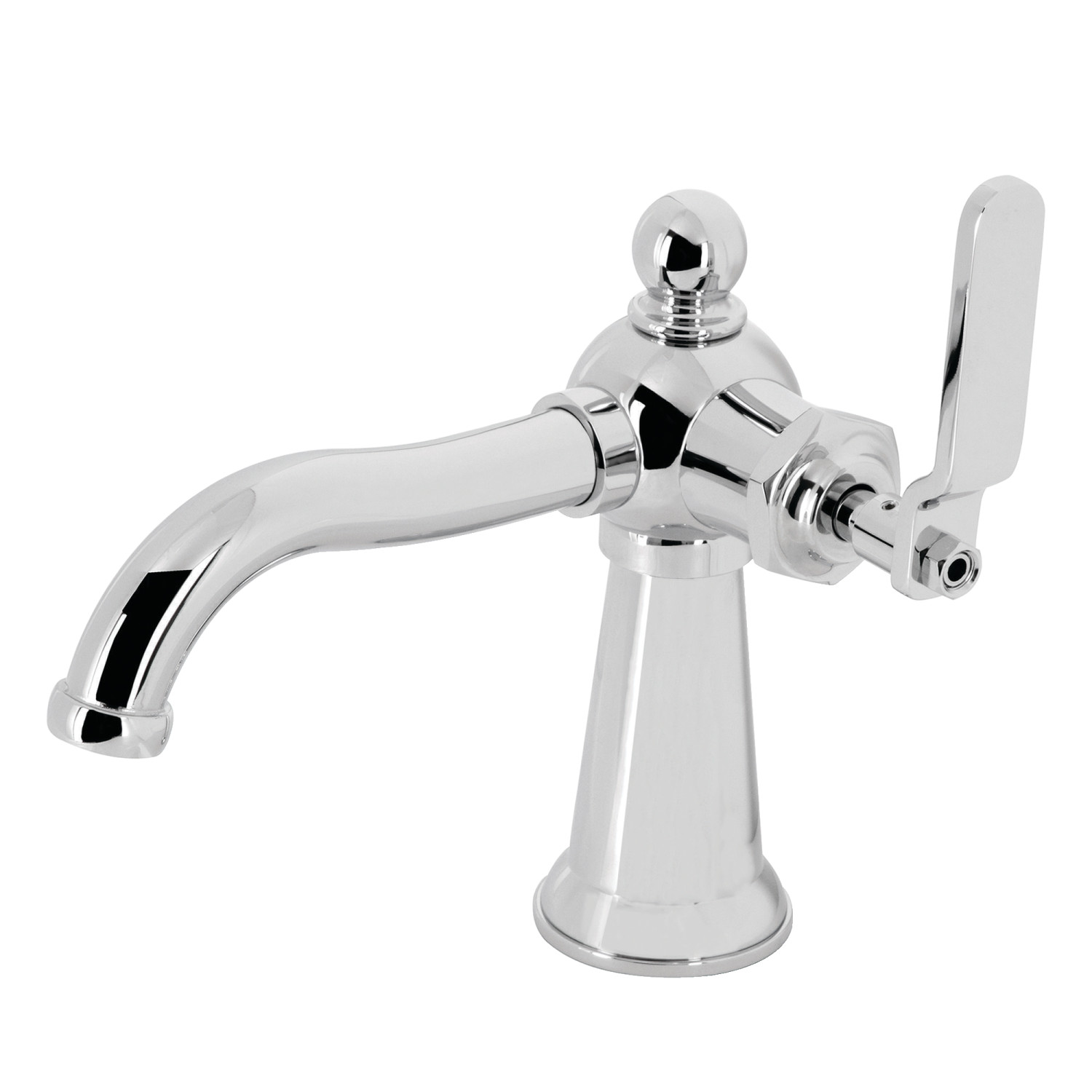 Single-Handle 1-Hole Deck Mount Bathroom Faucet with Push Pop-Up in Polished Chrome with 5 Finish Options