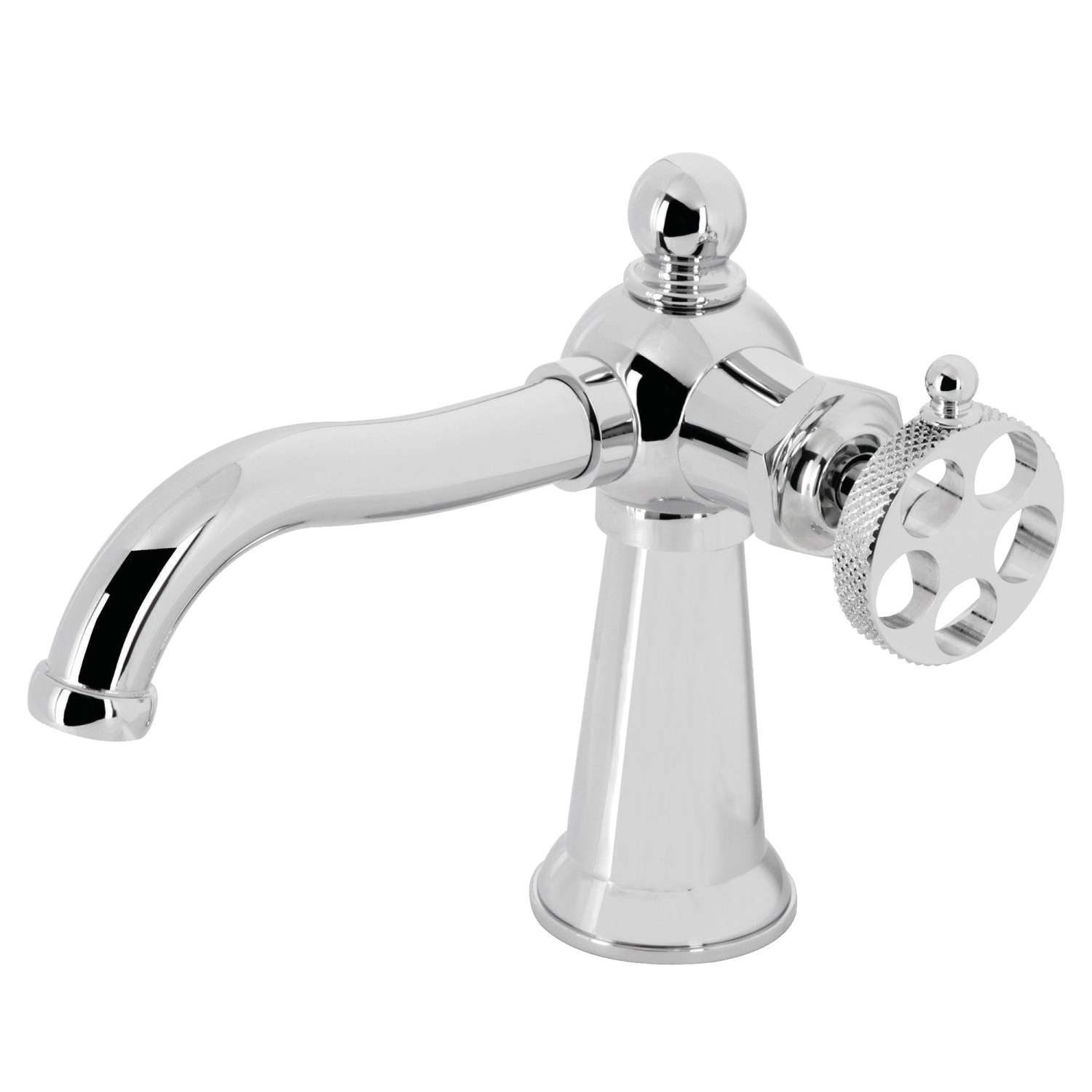 Single-Handle 1-Hole Deck Mount Bathroom Faucet with Push Pop-Up in Polished Chrome with 8 Finish Options
