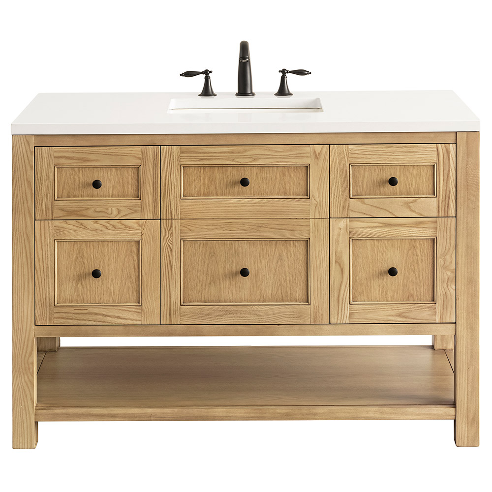 James Martin Breckenridge Collection 48" Single Vanity, Light Natural Oak With Countertops Options