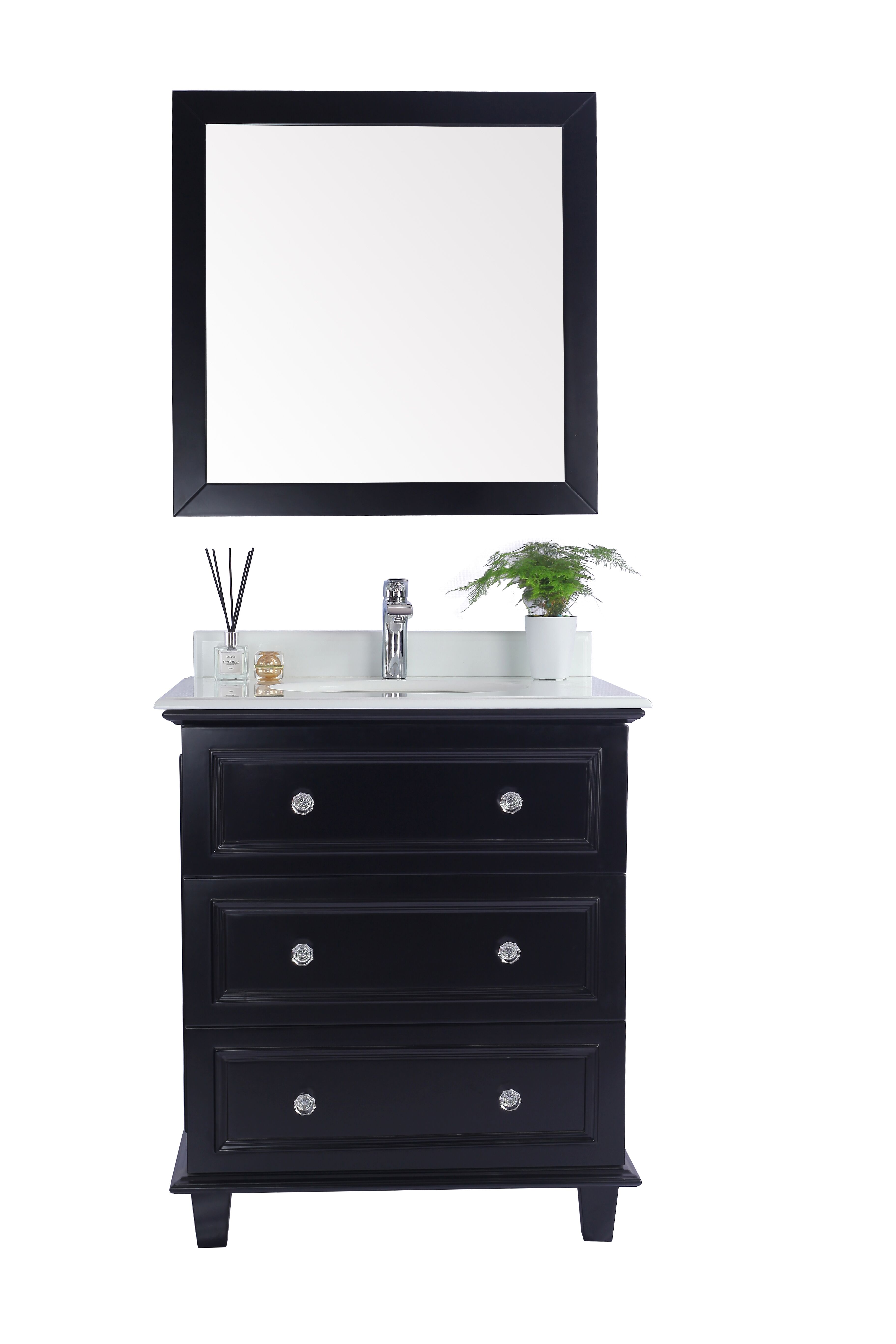 30" Single Bathroom Vanity Cabinet with Top and Color Options