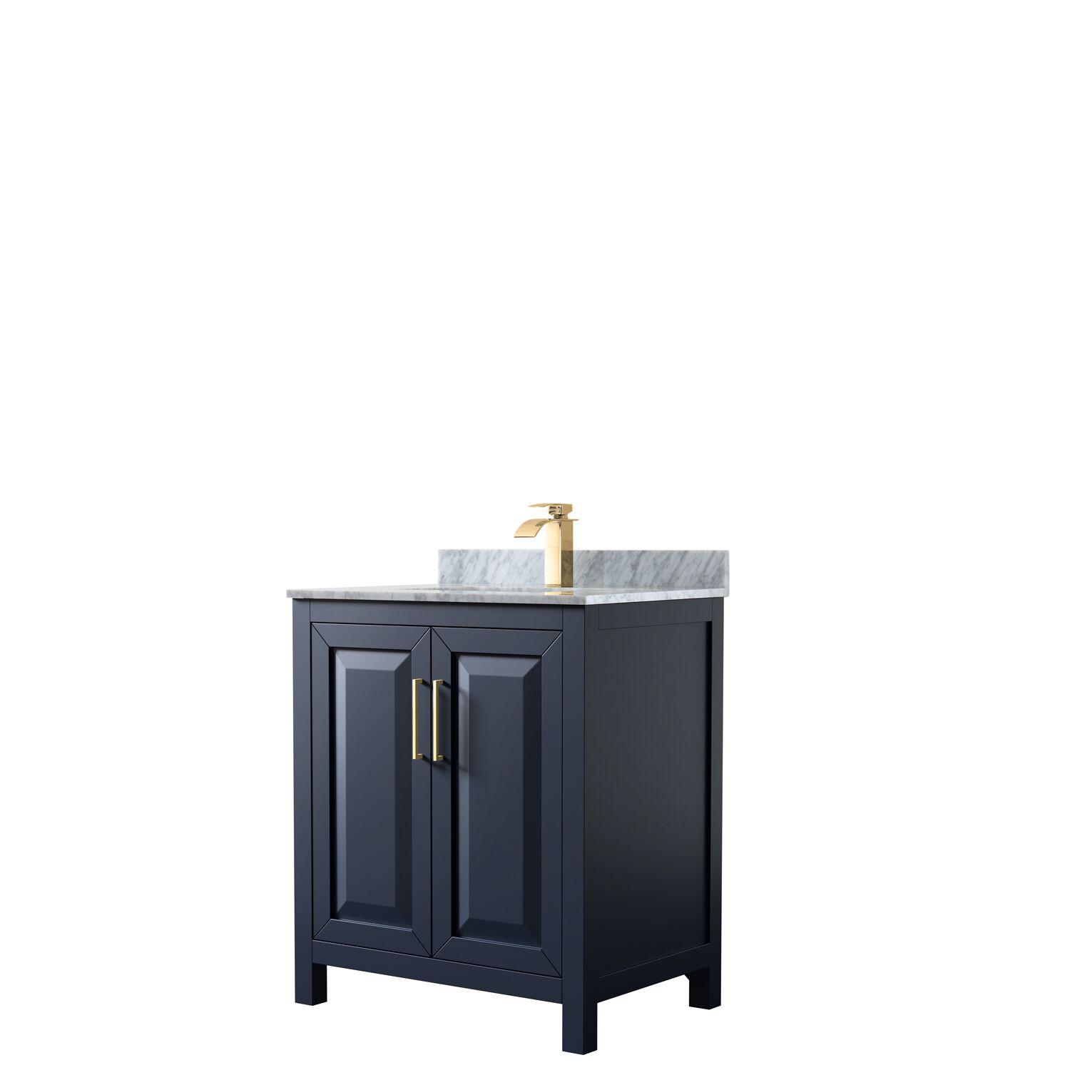 30" Single Bathroom Vanity in Dark Blue with Countertop, Mirror and Medicine Cabinet Options