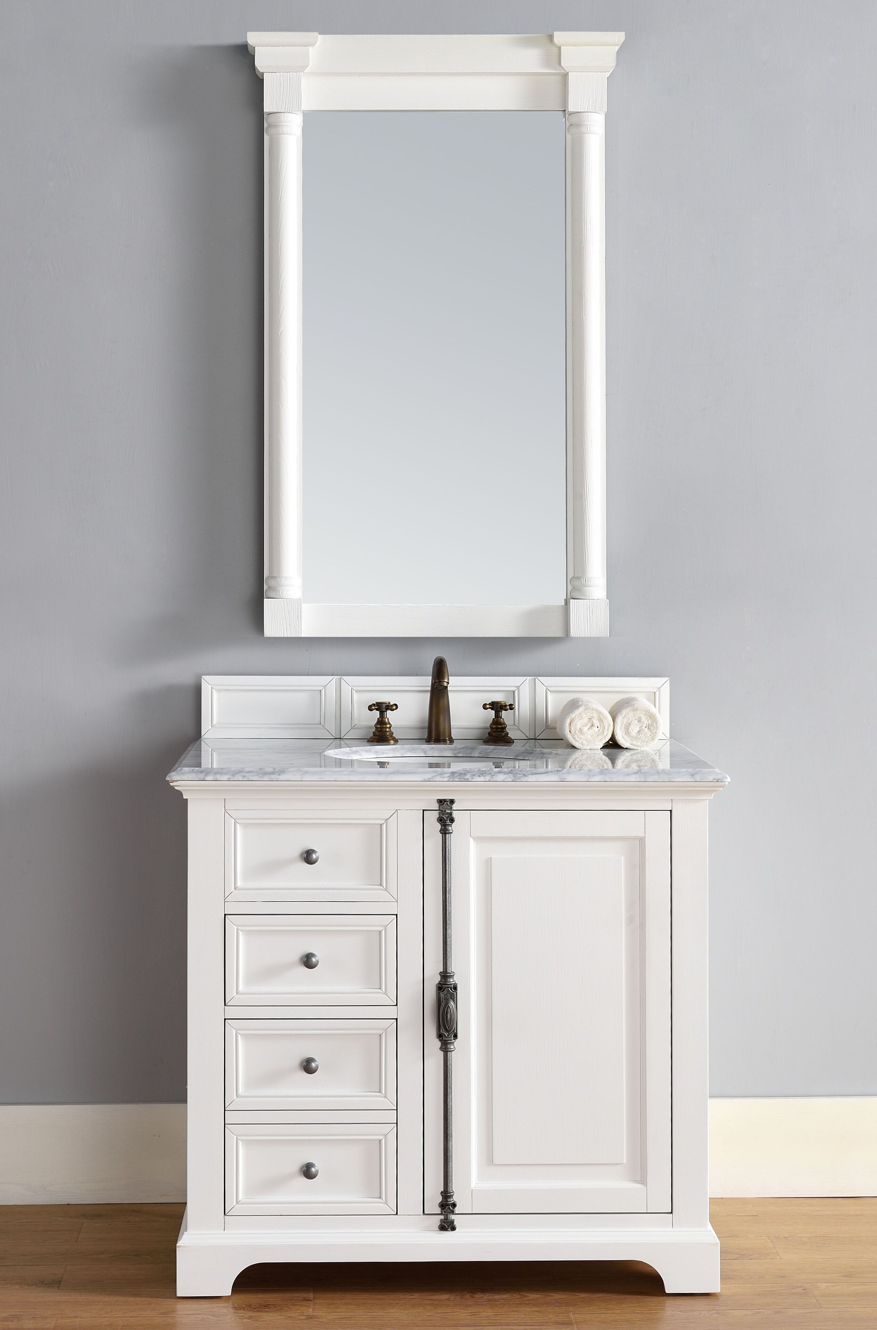 James Martin Providence Collection 36" Single Vanity Cabinet, Bright White Finish