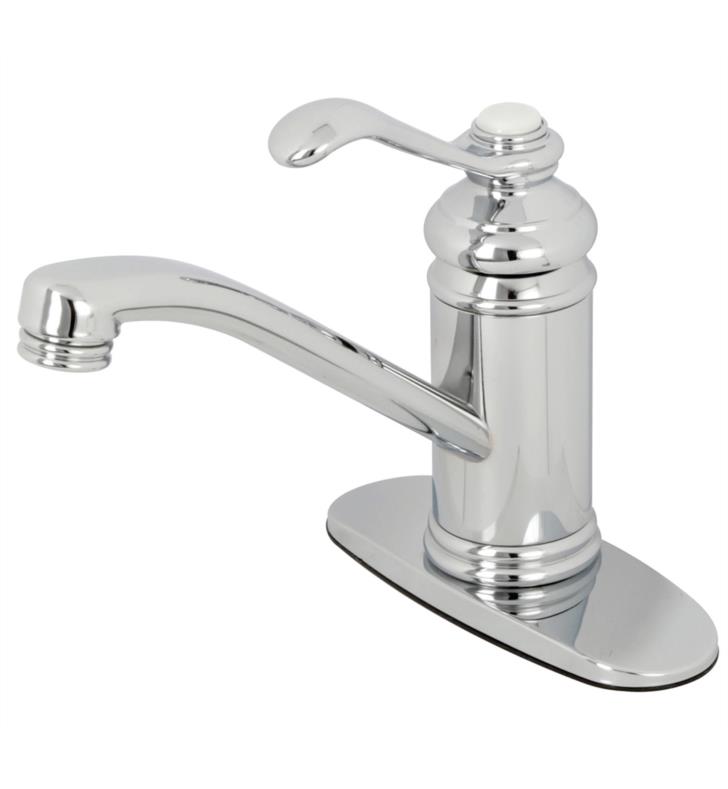 Templeton 6 3/4" Single Metal Lever Handle Bathroom Sink Faucet with Pop-Up Drain