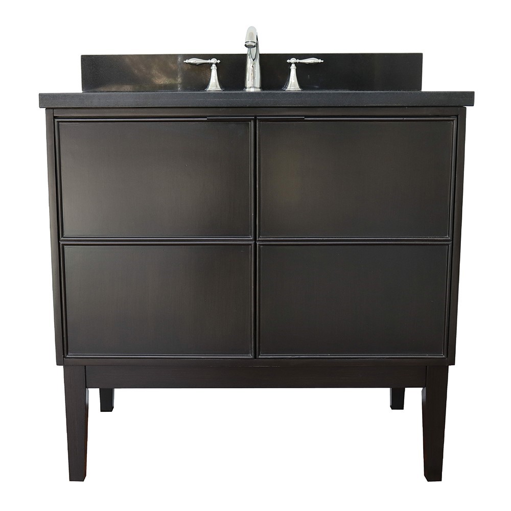 36" Single Vanity in Cappuccino Finish - Cabinet Only with Backsplash, Mirror and Countertop Options