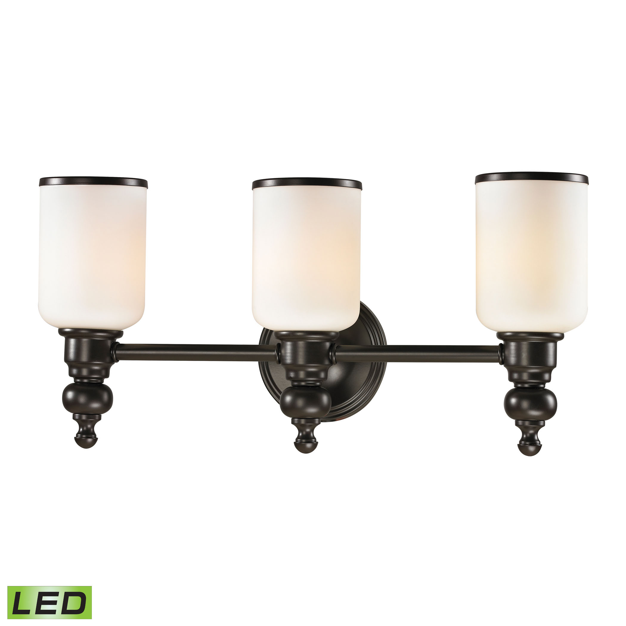Bristol Collection 3 Light Bath in Oil Rubbed Bronze - LED, 800 Lumens (2400 Lumens Total) with Full