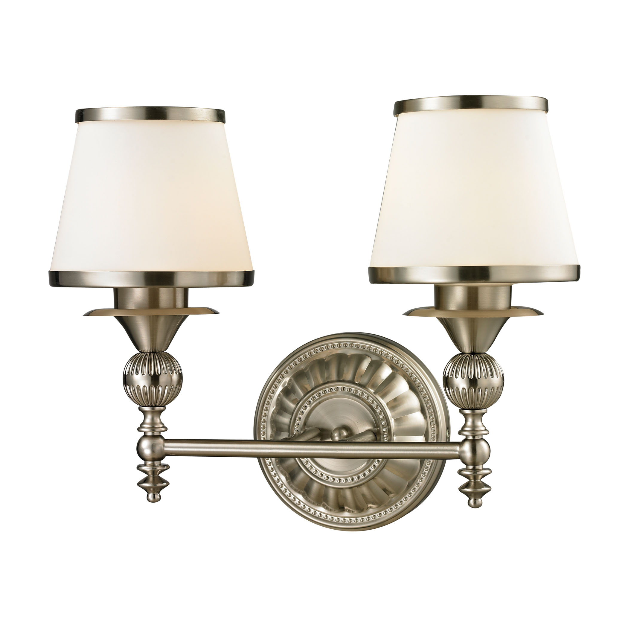 Smithfield Collection 2 light bath in Brushed Nickel
