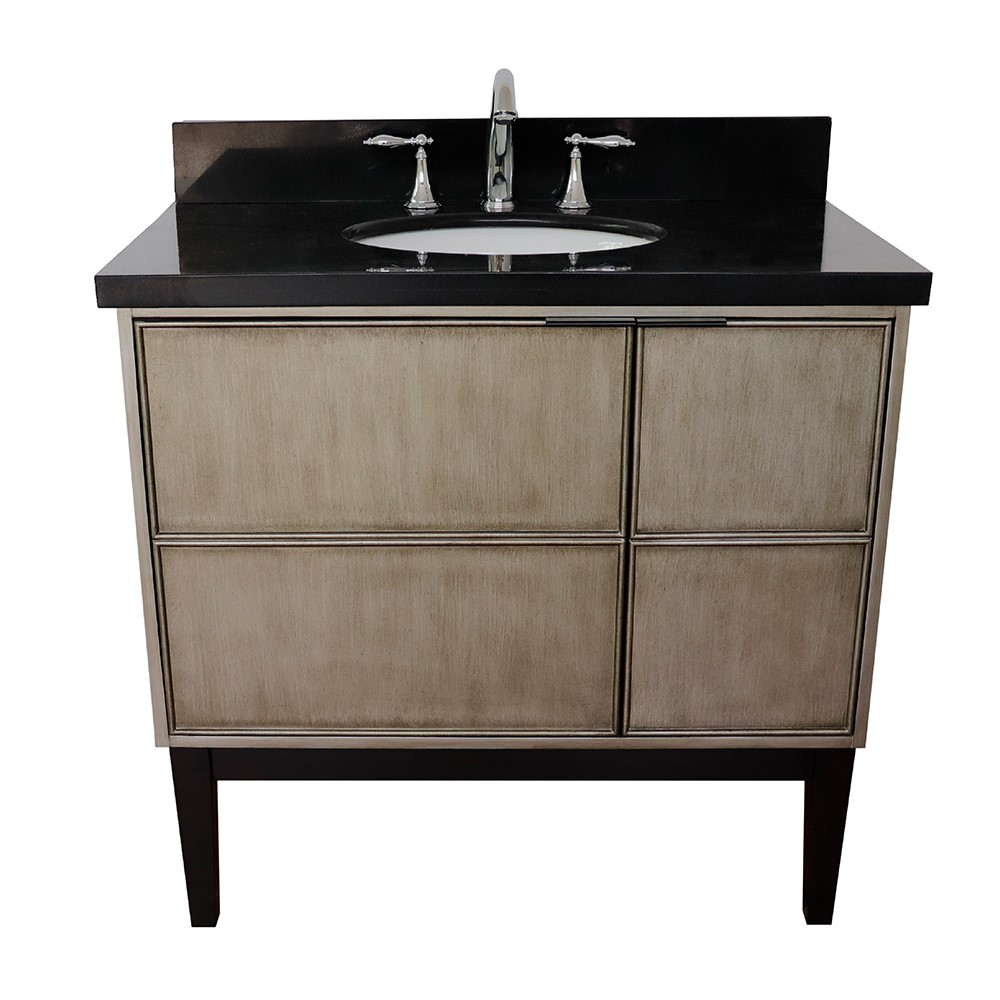 30" Single Vanity in Linen Brown Finish - Cabinet Only with Countertop, Backsplash and Mirror Options
