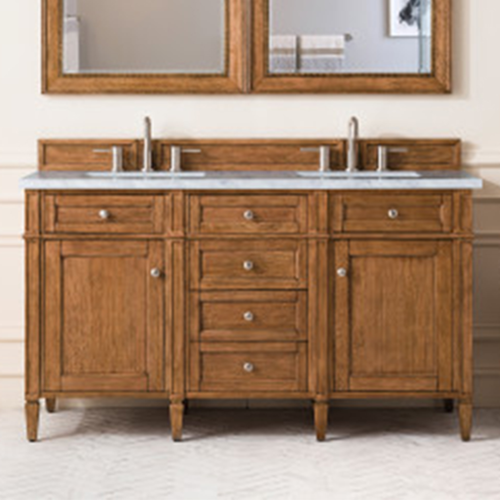 James Martin Brittany Collection 60" Saddle Brown Double Vanity