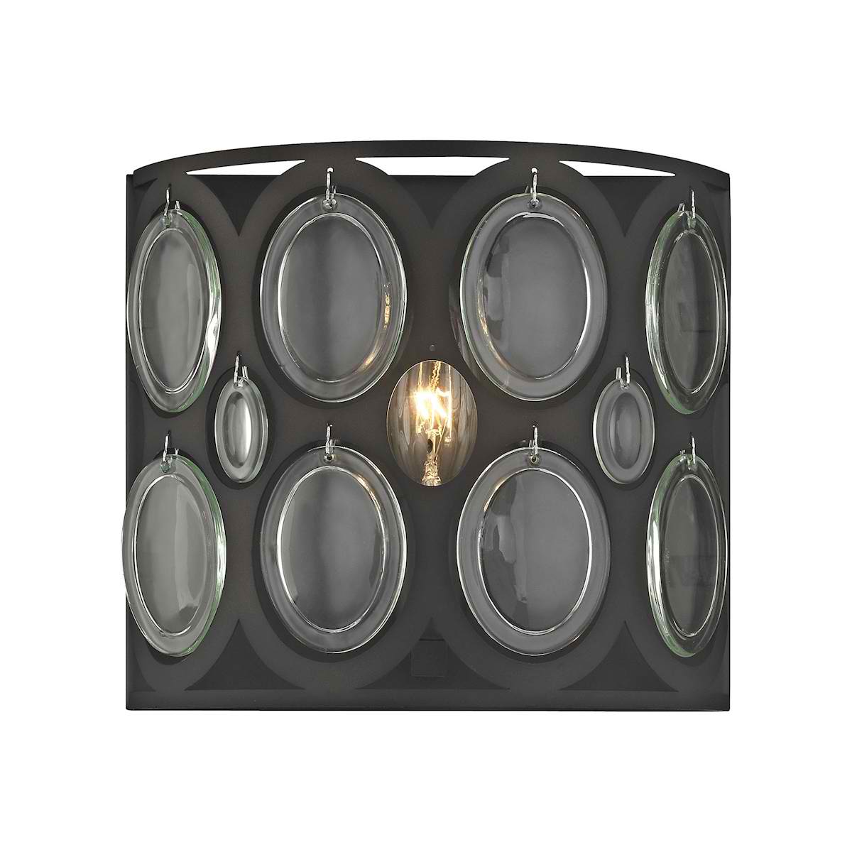 Serai 1 Light Vanity in Oil Rubbed Bronze with Clear Glass