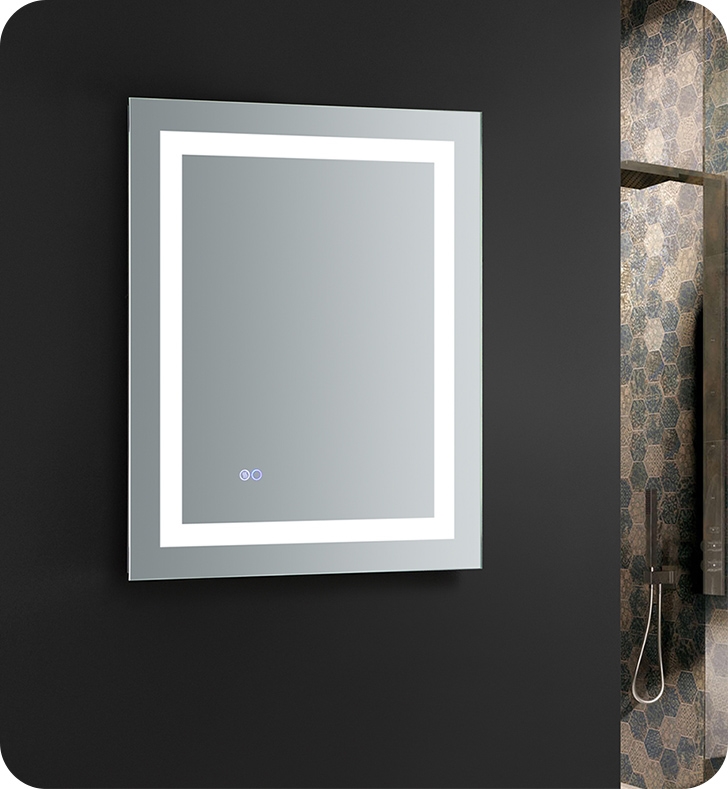 24" Wide x 30" Tall Bathroom Mirror w/ LED Lighting and Defogger