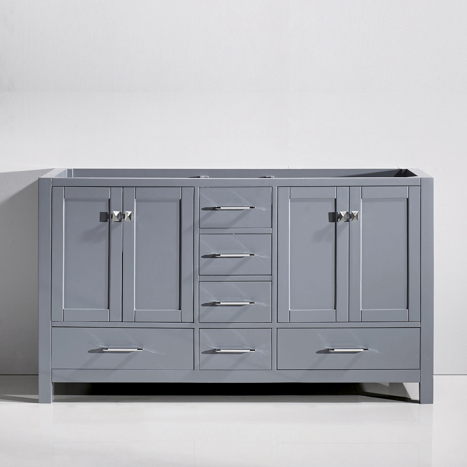 Issac Edwards Collection 60 Double Cabinet in Gray with 4 Top options