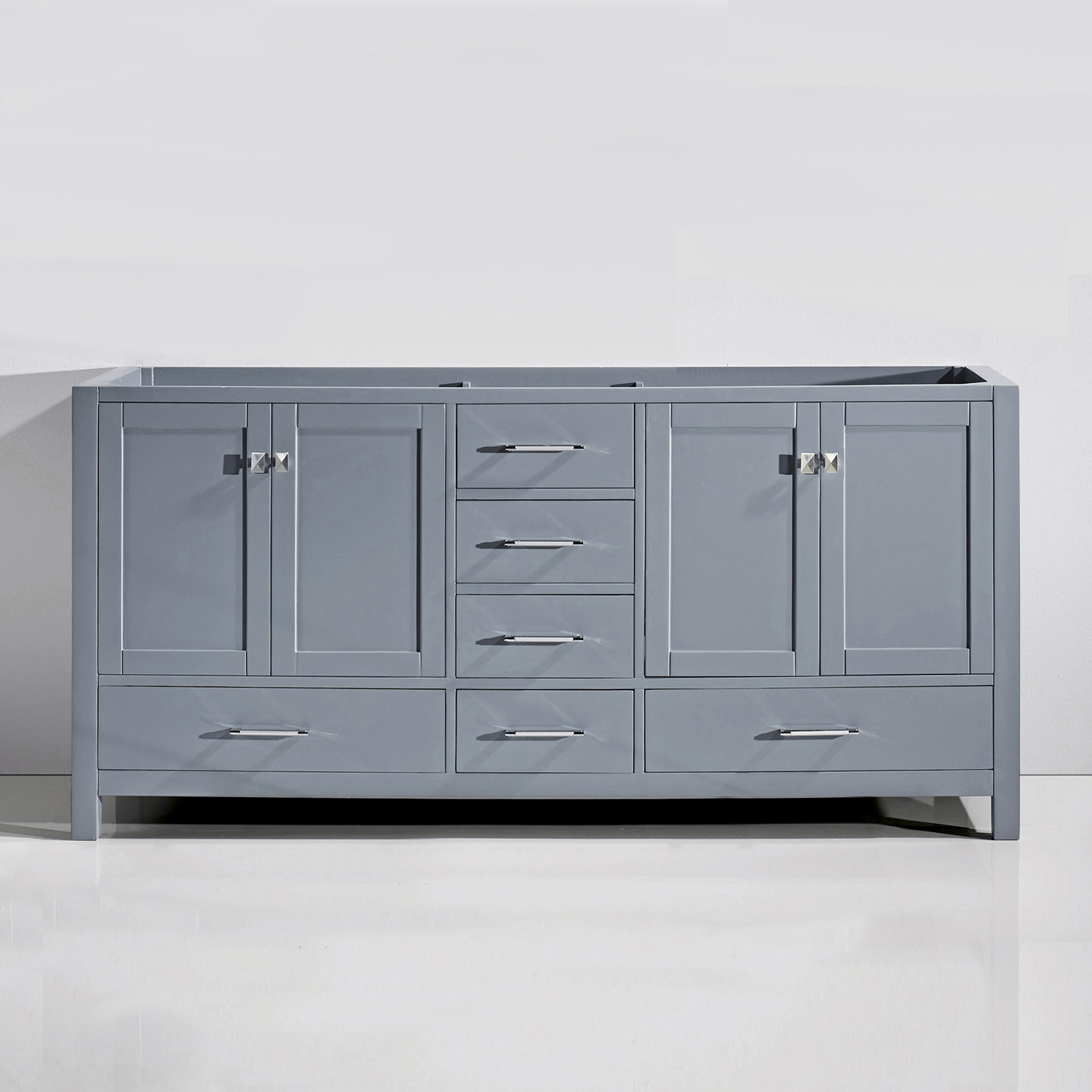 Issac Edwards Collection 72 Double Cabinet in Gray with 4 Top options