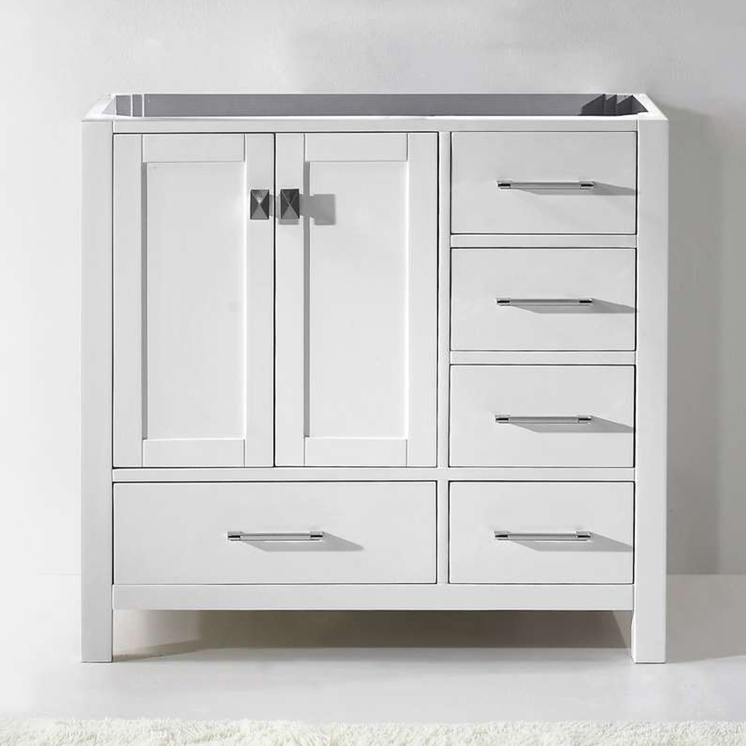Issac Edwards Collection 36" Single Cabinet in White with 4 Top options