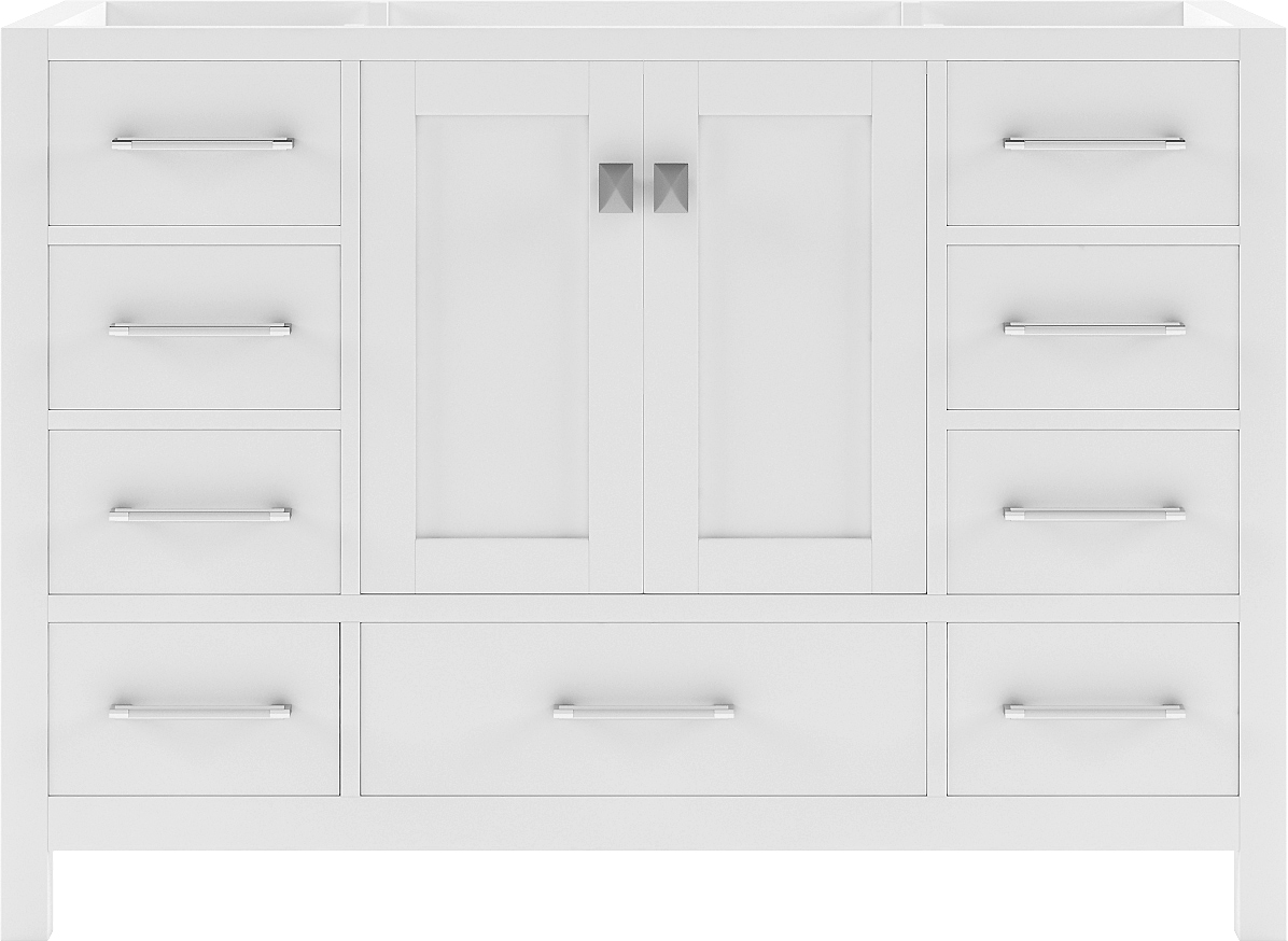 Issac Edwards Collection 48" Single Cabinet in White with 4 Top options