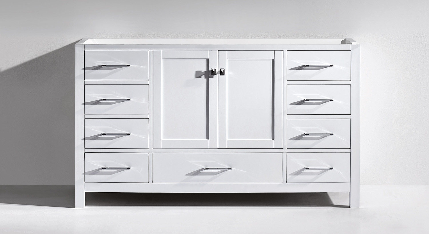Issac Edwards Collection 60" Single Cabinet in White with 4 Top options