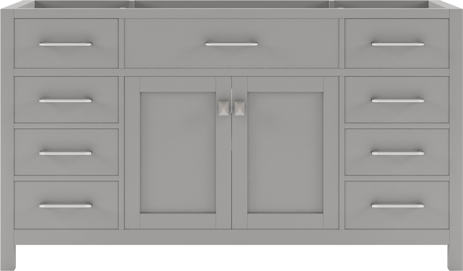  Issac Edwards Collection 60" Single Cabinet in Gray with 4 Top Options