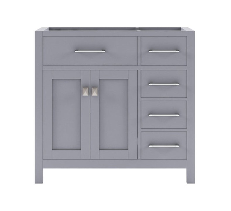 Issac Edwards Collection 36" Single Cabinet in Gray with Four Countertop Options