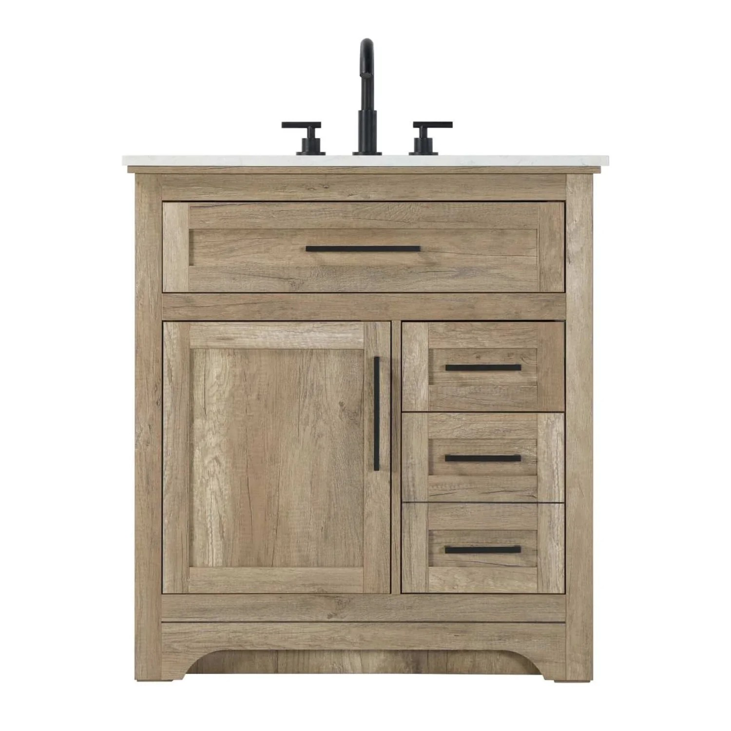 Modern Fitting 32" Single Bathroom Vanity in Natural Oak Finish