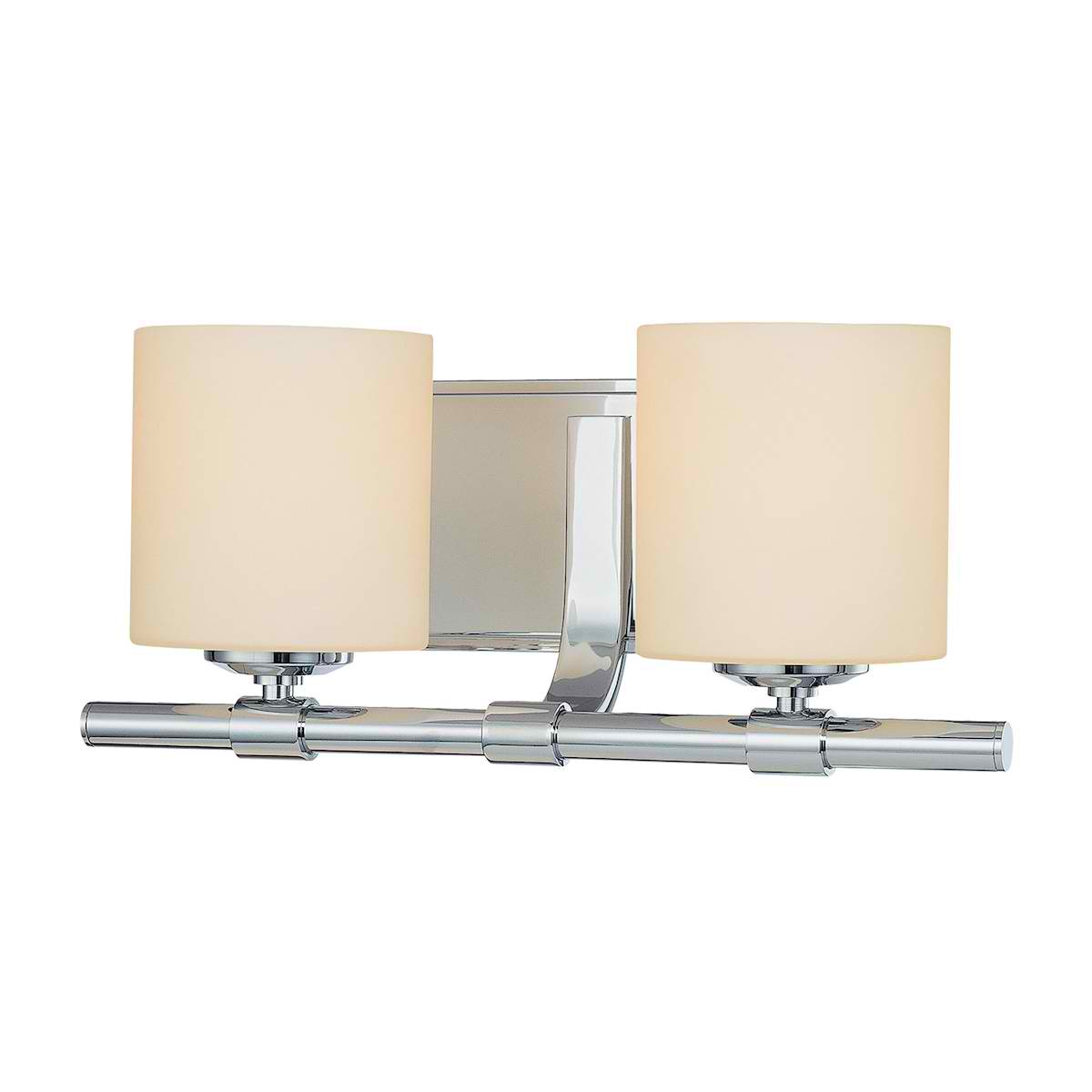 Slide Double Lamp with Cylinder White Opal Glass / Chrome finish