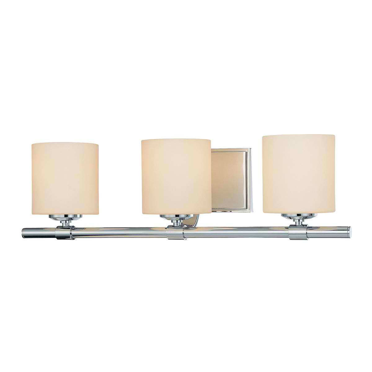 Slide Triple Lamp with Cylinder White Opal Glass / Chrome finish