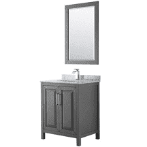 30" Single Bathroom Vanity in Dark Grey with Countertop, Mirror and Medicine Cabinet Options