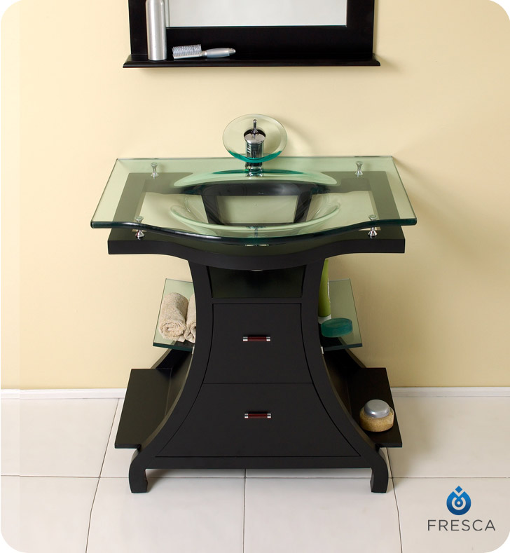 32" Modern Bathroom Vanity with Faucet and Linen Cabinet Option