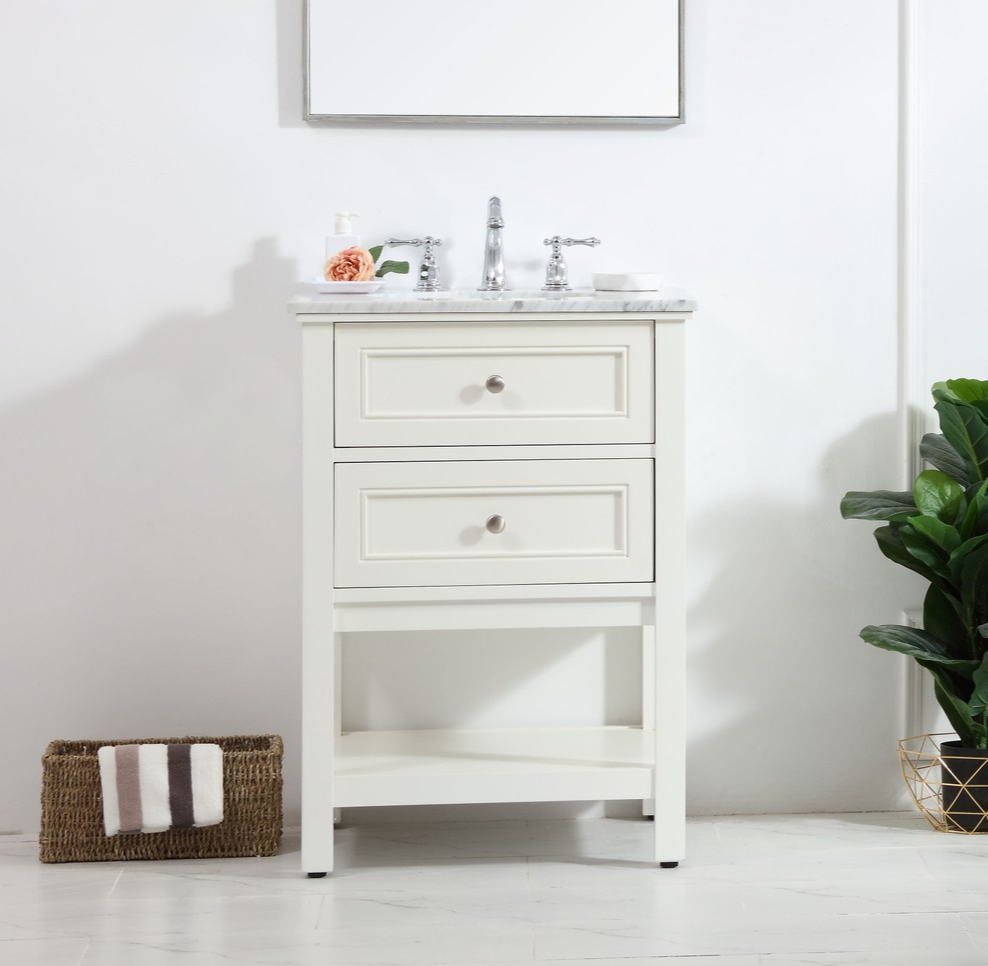 Modern Fitting 24" Single Bathroom Vanity set in White Modern Fitting 24" Single Bathroom Vanity set in White