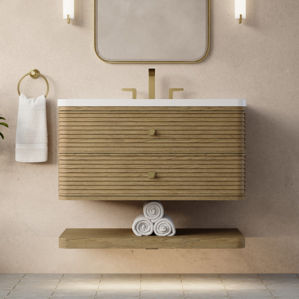 James Martin 36" Single Vanity Cabinet in Dune Mist, Base only with Countertop Options