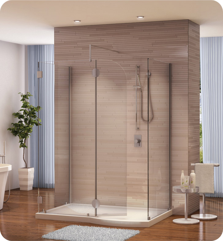Fleurco Evolution 5' Walk in Shower Shield with Square Top