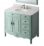 Adelina 38" Distressed Bathroom Sink Vanity - 6 color options