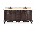 Adelina 72 inch Antique Double Sink Bathroom Vanity