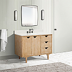 49" Single Sink Vanity in Weathered Neutral with Engineered Quartz Top