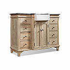 46" Handcrafted Reclaimed Farmhouse Pine Solid Wood Single Bath Vanity- WASH Finish 