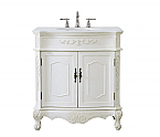 Adelina 32" Single Bathroom Vanity in Antique White Finish 