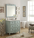 34 inch Adelina Vintage Bathroom Vanity Light Blue Finish