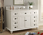 Adelina 49 inch Antique White Bathroom Vanity with Marble Top