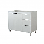 38.5" Single Sink Vanity in White - Cabinet Only - 3 Top Options