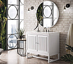James Martin Athens Collection 36" Single Vanity Cabinet, Glossy White
