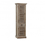 79 inch Distressed Linen Cabinet Rustic Finish
