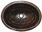 Copper Oval Tortoise Sink Chocolate Finish, Finest Handmade